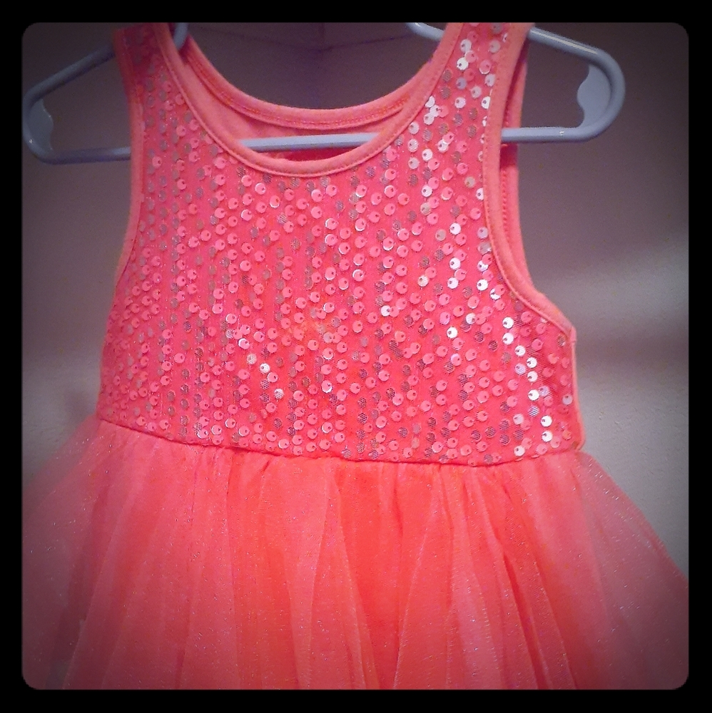 Coral sequin tutu